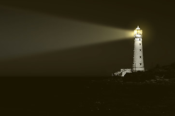 Image showing lighthouse at night