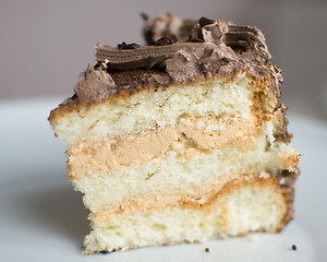 Image showing delicious biscuit cake on plate