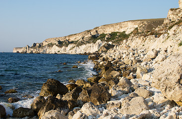 Image showing rocky coastline of the Black sea