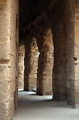 Image showing The amphitheater in El-Jem, Tunisia