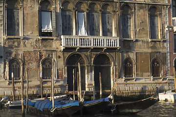 Image showing Very old facade of Venice