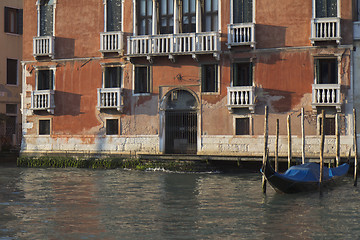 Image showing Red facade of Venice