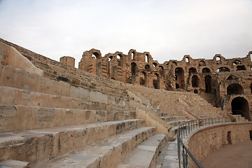 Image showing The amphitheater in El-Jem, Tunisia