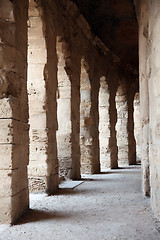 Image showing The amphitheater in El-Jem, Tunisia