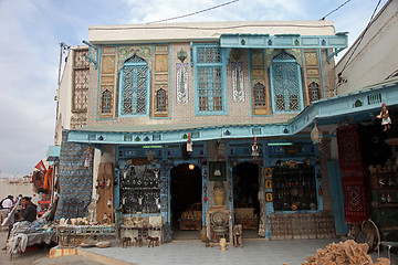 Image showing Old Tunisian window with classical Arab ornaments