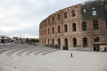 Image showing The amphitheater in El-Jem, Tunisia