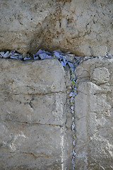 Image showing Detail of the western wall - Jerusalem