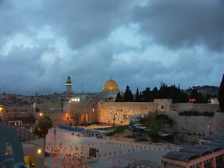 Image showing jerusalem old city at evening