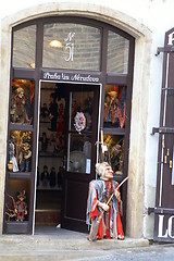 Image showing Prague street shop with puppets