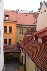 Image showing Prague street and roofs