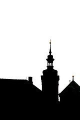 Image showing silhouette of prague church