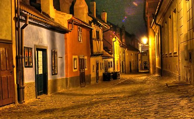 Image showing Prague street at night