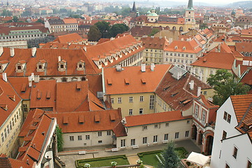 Image showing Prague tile roofs