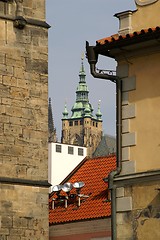 Image showing prague old city towers and churches