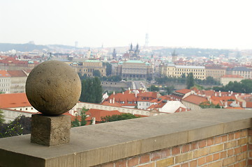 Image showing Prague view and roofs