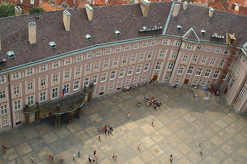 Image showing Prague president palace courtyard