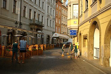 Image showing Prague square at morning