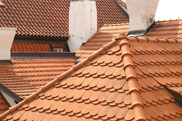 Image showing Prague tile roofs