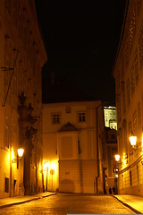 Image showing Prague street at night