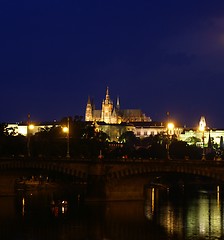 Image showing Prague castle at night
