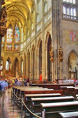 Image showing prague cathedral interior