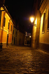 Image showing Prague street at night