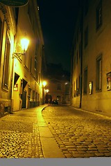 Image showing Prague street at night