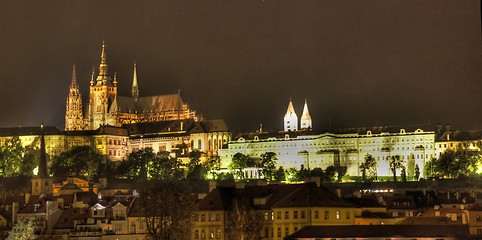 Image showing Prague castle at night