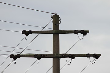 Image showing old power lines