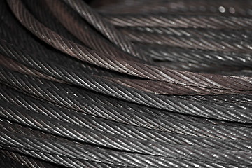 Image showing steel ropes