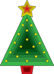 Image showing Triangle Christmas Tree