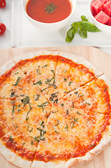 Image showing Italian original thin crust pizza