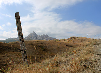 Image showing landscape with pole