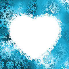 Image showing Christmas frame in the shape of heart. EPS 8