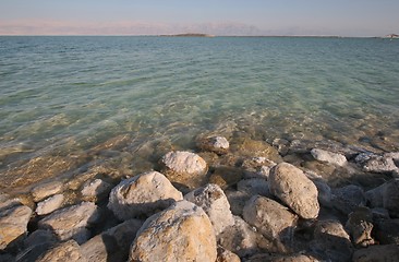 Image showing The big crystal of salt of Dead Sea