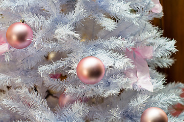 Image showing Beautiful Christmas background with white tree