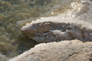 Image showing The big crystal of salt of Dead Sea