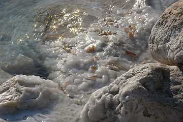 Image showing The big crystal of salt of Dead Sea