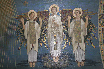 Image showing Angels, mosaic, Mount Tabor- Basilica of the Transfiguration