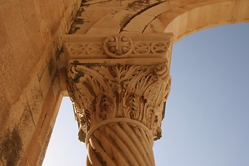 Image showing Pillar on Basilica of the Transfiguration, Mount Tabor