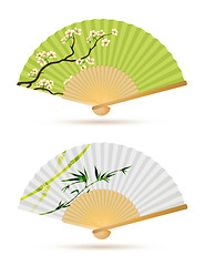 Image showing two japanese folding fans 