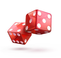 Image showing shiny red dices 