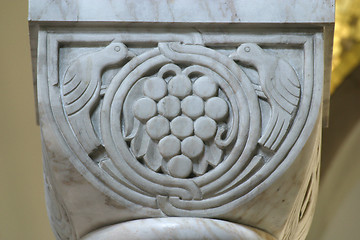 Image showing Historic Church Column Ornate Detail 