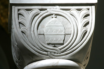 Image showing Historic Church Column Ornate Detail 