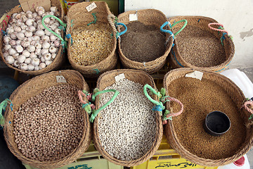 Image showing Herbs and spices on market