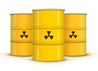 Image showing yellow metal barrels