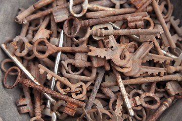 Image showing Collection of old keys