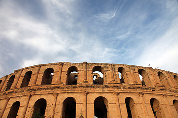 Image showing The amphitheater in El-Jem, Tunisia