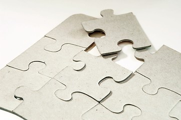 Image showing Solving a puzzle