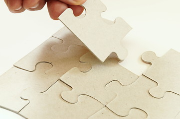 Image showing Solving a puzzle